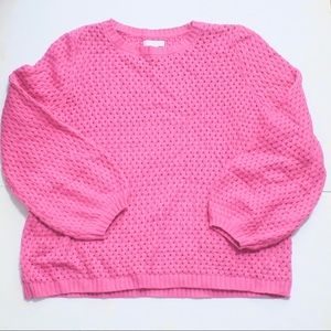 14th & UNION Pink Popcorn Knit Sweater
